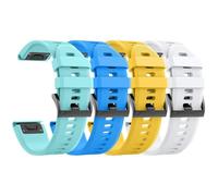 TPUOTI Correa de silicona para reloj Forerunner 935, repuesto para Fenix 5/Fenix 5 Plus/Fenix 6/Fenix 6 Pro/Forerunner 935/945/Approach S60/Quatix 5(Yellow/Teal/Blue/White)