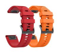TPUOTI Correa de silicona para reloj Forerunner 935, repuesto para Fenix 5/Fenix 5 Plus/Fenix 6/Fenix 6 Pro/Forerunner 935/945/Approach S60/Quatix 5(Red/Orange)