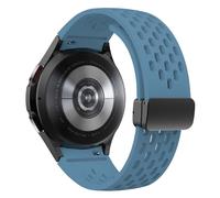 TPUOTI Correa de silicona para Samsung Galaxy Watch 7, 6, 5, 4, 40mm, 44mm, 5Pro, 45mm, hebilla magnética, 6 Classic, 43mm, 47mm, pulsera sin espacios(Premium blue,Watch 4 6 classic)