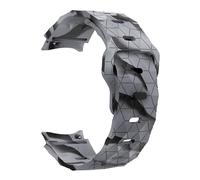TPUOTI Correa de silicona sin huecos para Samsung Galaxy Watch 7, 6, 4, 5, 44mm, 40mm/FE/5 pro, pulsera de fútbol de 20mm, Correa clásica de 43mm y 47mm(Gray Black,Watch4 44mm)