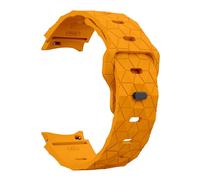 TPUOTI Correa de silicona sin huecos para Samsung Galaxy Watch 7, 6, 4, 5, 44mm, 40mm/FE/5 pro, pulsera de fútbol de 20mm, Correa clásica de 43mm y 47mm(Yellow,Watch4 44mm)