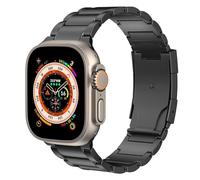 TPUOTI Correa de titanio para Watch Band 49 mm 45 mm 44 mm 42 mm IWatch Ultra2 Ultra SE 2 SE Series 9 8 7 6 5 4 3 2 1, correa de reloj de repuesto de titanio con cierre plegable(Black)