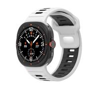 TPUOTI Correa deportiva de silicona para Samsung Galaxy Watch Ultra, banda de dos colores con bucle suave de 47mm para Samsung Galaxy 7 Ultra, correas de reloj sin huecos(907WB)