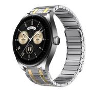 TPUOTI Correa magnética de acero inoxidable de 22MM para Huawei Watch GT 4 3 2 Pro 46mm 42mm 2E(Silver-Gold)