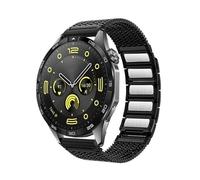 TPUOTI Correa magnética de acero inoxidable Se adapta a la mayoría de los relojes de 22 mm(Black)