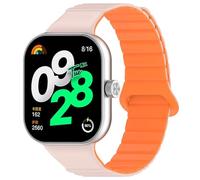 TPUOTI Correa magnética de silicona para Redmi Watch 4 Accesorios Reemplazo Smart Watch Wnstand Sport Sport Pulsera para Miband 8Pro Watch Bands(Pink-Orange,For Miband 8 Pro)