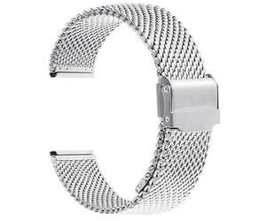 TPUOTI Correa milanesa de malla 1,0 para Seiko, Casio, pulsera de reloj de acero inoxidable de 3mm de espesor, correas de reloj de 18/20/22/24mm(Silver,22mm)