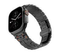 TPUOTI Correa para Apple Watch Ultra 2 49mm Series 10 9 8 7 se 6 5 4 Correa de acero inoxidable para iwatch 49 42 46mm 41 45mm 40 44mm Correas de reloj(Black,For iwatch 10 46mm)