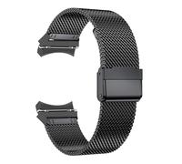 TPUOTI Correa sin espacios para Samsung Galaxy Watch 6 Classic 47mm 43mm Watch 5 4 44mm 40mm Correa de acero inoxidable Watch 5 Pro 45mm 4classic 44mm 46mm(Black,Watch 4 6 classic)