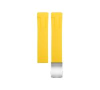 TPUOTI Correas de reloj de 21mm para T048.417, correa de reloj t-race t-sports, pulsera de goma suave resistente al agua, correa de silicona de 20mm(Yellow silver buckle,21MM)