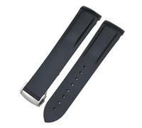 TPUOTI Correas de reloj de goma 19mm 20mm 21mm 22mm para correa de reloj deportivo impermeable Omega Seamaster Planet Ocean(Black,22mm)
