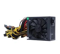 TPUOTI Fuente de alimentación ATX de 180 V-260 V ETH Bitcoin Miner Fuente de alimentación Minería 2000 W 2400 W 2600 W Soporte 8 tarjetas de visualización GPU BTC Mining Power (2400 W 220 V)