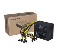 TPUOTI Fuente de alimentación de minería de 4U, 10 x 6 pines, BTC ETH, Bitcoin Miner 110 V, 240 V, 2000 W, 2400 W, 2600 W, ATX para 6 tarjetas gráficas GPU (110-220 V 2600 W)