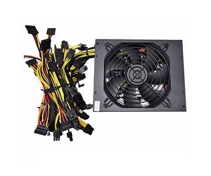 TPUOTI Fuente de alimentación minera de 1800 W, 95 % de A 180-260 V ATX, fuente de alimentación de minería, soporte de 8 tarjetas de CPU