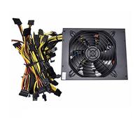 TPUOTI Fuente de alimentación minera de 1800 W, 95 % de A 180-260 V ATX, fuente de alimentación de minería, soporte de 8 tarjetas de CPU
