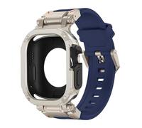 TPUOTI Funda con correa para Apple Watch Band Ultra 2, 49mm, 44mm, 45mm, funda protectora de TPU, pulsera de silicona para IWatch Series 9, 8, 7, 6, 5, 4 correas de reloj(Ti-Blue,49mm)
