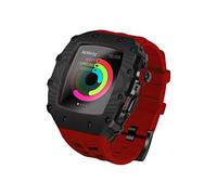 TPUOTI Funda de fibra de carbono + correa para Apple Watch Band de 45 mm, 44 mm, funda modificada para iWatch Series 7/6/5/4/SE 44 45 cubierta protectora de pantalla, 44mm For 6/5/4/SE, Agate