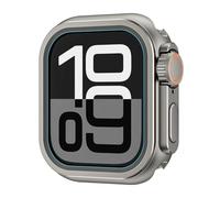 TPUOTI Funda de protección de Metal para Apple Watch 46mm 45mm 44mm funda protectora de marco para iWatch Series 10 9 8 7 6 5 SE cambiar a Ultra 2 49mm(Gray,44mm)
