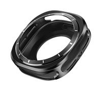 TPUOTI Funda protectora de Metal para Samsung Galaxy Watch Ultra, cubierta de aleación de aluminio de 47mm para SAMSUNG ULTRA 7, accesorios protectores de pantalla(Black white)