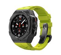 TPUOTI Kit de modificación de aleación para Samsung Galaxy Watch 7 Ultra 47MM Caja de metal para Galaxy Watch 7 Ultra Fluororubber Strap Diy Mod Kit Correas de reloj(B-LmGr)