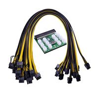TPUOTI Kits de placa de conexión de módulo de alimentación con 12 piezas de 17 piezas de 18 AWG de 6 pines a 6+2 8 pines para tarjeta de video HP PSU de 1200 W y 750 W (naranja)