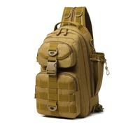 TPUOTI Mochila de señuelo de pesca para hombre, caja de engranajes, bolsa de almacenamiento para señuelos, multifunción, táctica, al aire libre, viajes, camping, bolsa de aparejos de pescado, Khaki