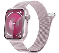 TPUOTI Para Apple Watch Band Series 9, Ultra 2, SE, Ultra 8 7 6 5 4 3 2 1 38 mm 40 mm 41 mm 42 mm 44 mm 45 mm 49 mm Mujeres y hombres, reemplazo de cierre magnético con bucle de malla de acero inoxida