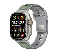 TPUOTI Para Apple Watch Ultra1/2 band 42/44/45/49mm, correa de reloj de 38/40/41MM(Gray light green,42/44/45/49mm)