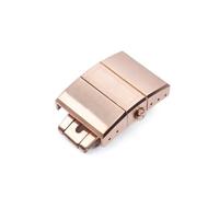 TPUOTI Para Athens Correa hebilla plegable goma silicona 316 Acero inoxidable cierre de mariposa 20mm(Rose Color)