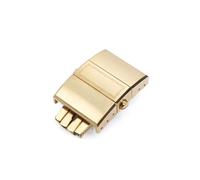 TPUOTI Para Athens Correa hebilla plegable goma silicona 316 Acero inoxidable cierre de mariposa 20mm(Gold Color)