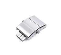 TPUOTI Para Athens Correa hebilla plegable goma silicona 316 Acero inoxidable cierre de mariposa 20mm(Silver Color)