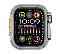 TPUOTI Para caja de reloj Apple Watch 44mm 45mm 46mm 42mm 49mm Caja de reloj de metal(Grey,45mm)