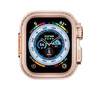 TPUOTI Para caja de reloj Apple Watch 44mm 45mm 46mm 42mm 49mm Caja de reloj de metal(Rose Gold,46mm)
