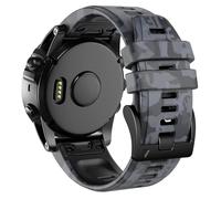 TPUOTI Para correas Fenix 7X, repuesto de correas de silicona de 26 mm para relojes inteligentes Fenix 5X/Fenix 5X Plus/Fenix 6X/Fenix 6X Pro/Tactix Delta/Descent Mk2i(Camouflage Grey)