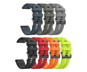 TPUOTI Para Fenix 5/Fenix 6/Fenix 7 Band 22mm correa de reloj de silicona para Fenix 5 Plus/Fenix 6 Pro/Fenix 7 Pro/Forerunner 935(7pcs)