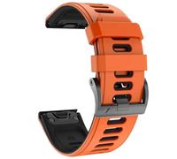 TPUOTI Para Fenix 6 Pro correa de reloj para Fenix 6Fenix 5/Fenix 5 Plus/Fenix 7/Forerunner 935/Forerunner 945/Approach S60/Quatix 5 correas de reloj 22mm(Orange-black)