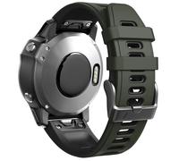 TPUOTI Para Fenix 7S Watch Band/Fenix 6S Fenix 5S/Fenix 6S Pro/Fenix 7S Pro Watch Band 20mm reemplazo de correas de reloj de silicona(Olive Green-Black)