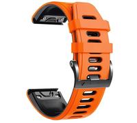 TPUOTI Para Fenix 8 Watch Band/Fenix 7 Watch Band/Fenix 5 Band Reemplazo de correa de reloj de silicona de 22 mm para Fenix 6 Pro/Fenix 5 Plus/Fenix 7 Pro(Orange-Black)