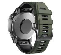 TPUOTI Para Fenix 8 Watch Band/Fenix 7 Watch Band/Fenix 5 Band Reemplazo de correa de reloj de silicona de 22 mm para Fenix 6 Pro/Fenix 5 Plus/Fenix 7 Pro(Olive Green-Black)