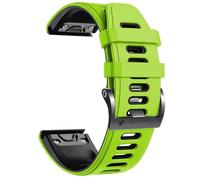 TPUOTI Para Fenix 8 Watch Band/Fenix 7 Watch Band/Fenix 5 Band Reemplazo de correa de reloj de silicona de 22 mm para Fenix 6 Pro/Fenix 5 Plus/Fenix 7 Pro(Green-Black)