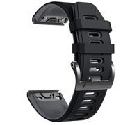 TPUOTI Para Fenix 8 Watch Band/Fenix 7 Watch Band/Fenix 5 Band Reemplazo de correa de reloj de silicona de 22 mm para Fenix 6 Pro/Fenix 5 Plus/Fenix 7 Pro(Black-Grey)