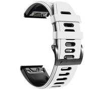 TPUOTI Para Fenix 8 Watch Band/Fenix 7 Watch Band/Fenix 5 Band Reemplazo de correa de reloj de silicona de 22 mm para Fenix 6 Pro/Fenix 5 Plus/Fenix 7 Pro(White-Black)