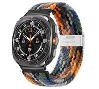 TPUOTI Para Galaxy Watch Ultra 47 mm Correas de reloj Nylon Elástico Trenzado Solo Loop Correa Pulsera(CaColor)