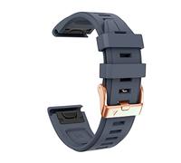 TPUOTI Para Garmin Fenix 7S/5S Plus/6S/5S/Instinct 2S/D2, Correa de Silicona Suave de Ajuste rápido con Hebilla de Oro Rosa para Mujer Hombre Accesorio de Pulsera Impermeable Transpirable(Navy,Insti