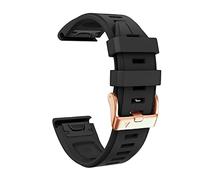 TPUOTI Para Garmin Fenix 7S/5S Plus/6S/5S/Instinct 2S/D2, Correa de Silicona Suave de Ajuste rápido con Hebilla de Oro Rosa para Mujer Hombre Accesorio de Pulsera Impermeable Transpirable(Black,20mm