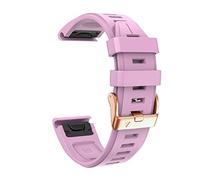 TPUOTI Para Garmin Fenix 7S/5S Plus/6S/5S/Instinct 2S/D2, Correa de Silicona Suave de Ajuste rápido con Hebilla de Oro Rosa para Mujer Hombre Accesorio de Pulsera Impermeable Transpirable(Pink,Insti
