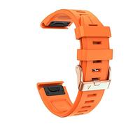 TPUOTI Para Garmin Fenix 7S/5S Plus/6S/5S/Instinct 2S/D2, Correa de Silicona Suave de Ajuste rápido con Hebilla de Oro Rosa para Mujer Hombre Accesorio de Pulsera Impermeable Transpirable(Orange,Ins