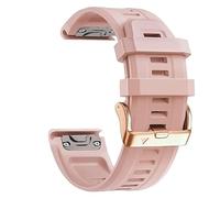 TPUOTI Para Garmin Fenix 7S/5S Plus/6S/5S/Instinct 2S/D2, correa de silicona suave de ajuste rápido de 20 mm con hebilla de oro rosa Correas de muñeca de repuesto rápido de silicona(Apricot,20mm)