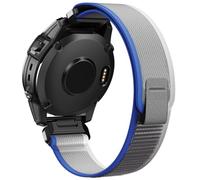 TPUOTI Para Garmin Fenix 7X/6X/5X Band, correas de nailon de fácil ajuste de 26mm para Garmin Fenix 3/5X Plus/6X Pro/Tactix Delta/Enduro 2 bandas(Blue/Grey)