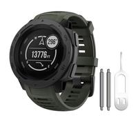 TPUOTI Para Garmin Instinct Band, correa de reloj de repuesto de silicona suave Compatible con Instinct 2/Solar/Tactical WatchBand(Army green)